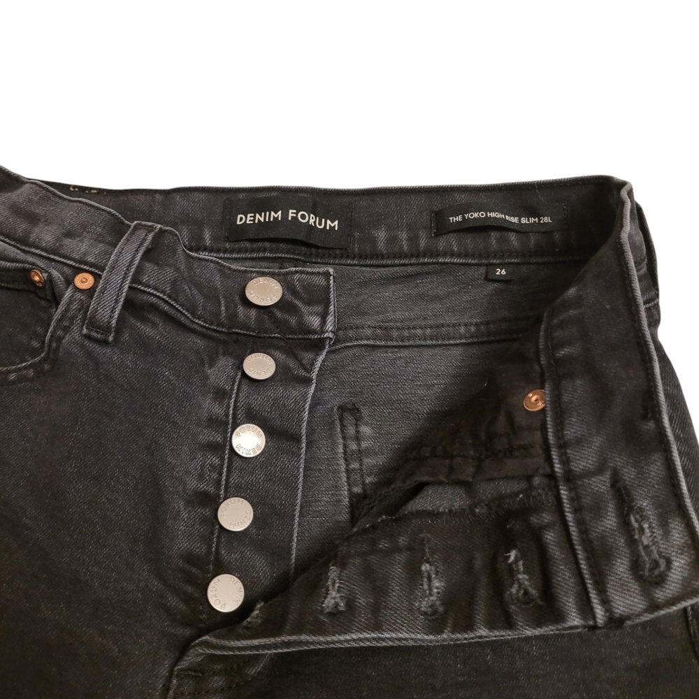 Aritzia Denim Forum the Yoko High-rise slim jeans,Black eyeliner,26/28L - Picture 13 of 16